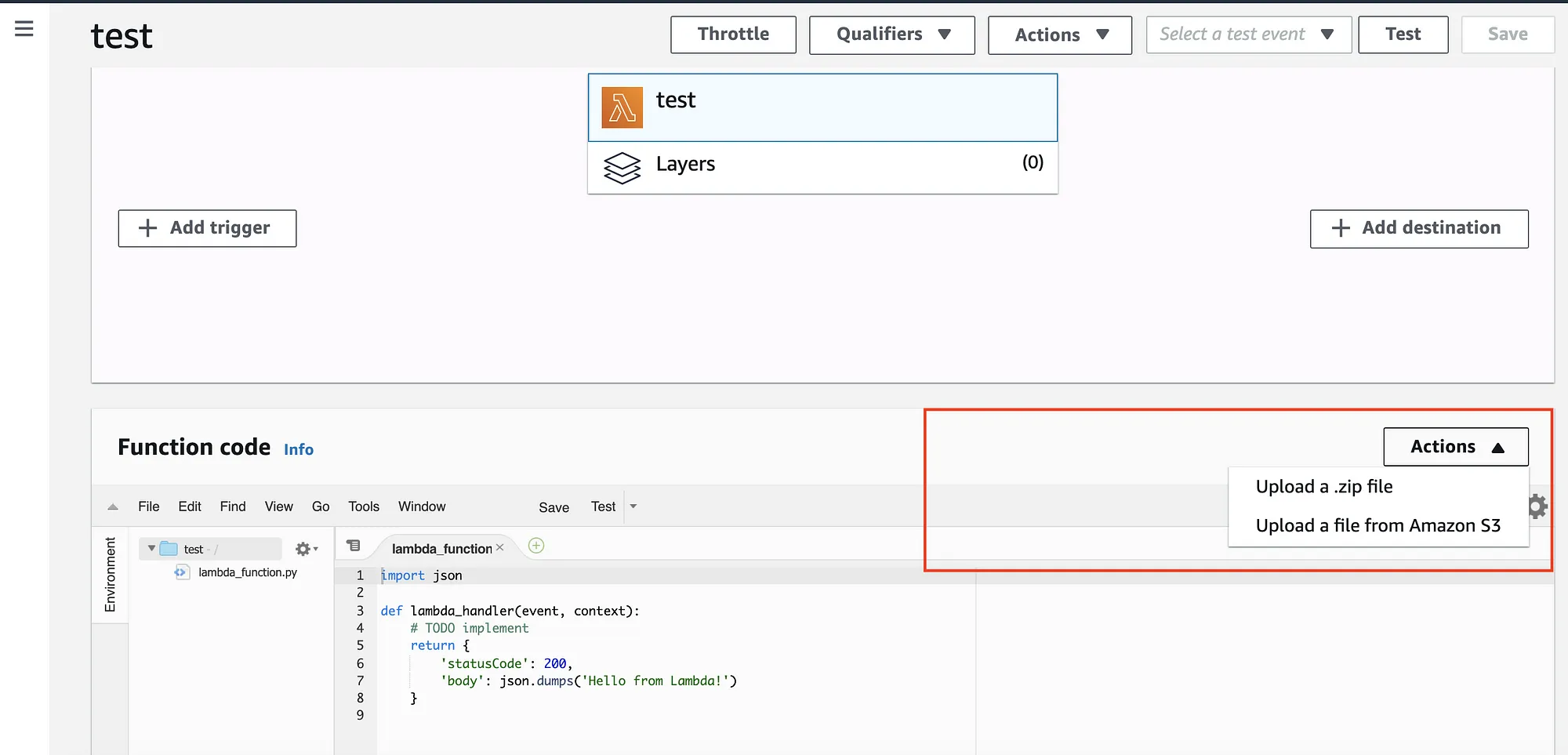 approach 2 upload zip file