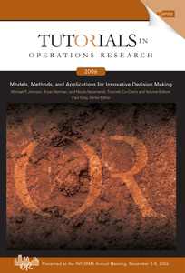 cover image INFORMS TutORials in Operations Research