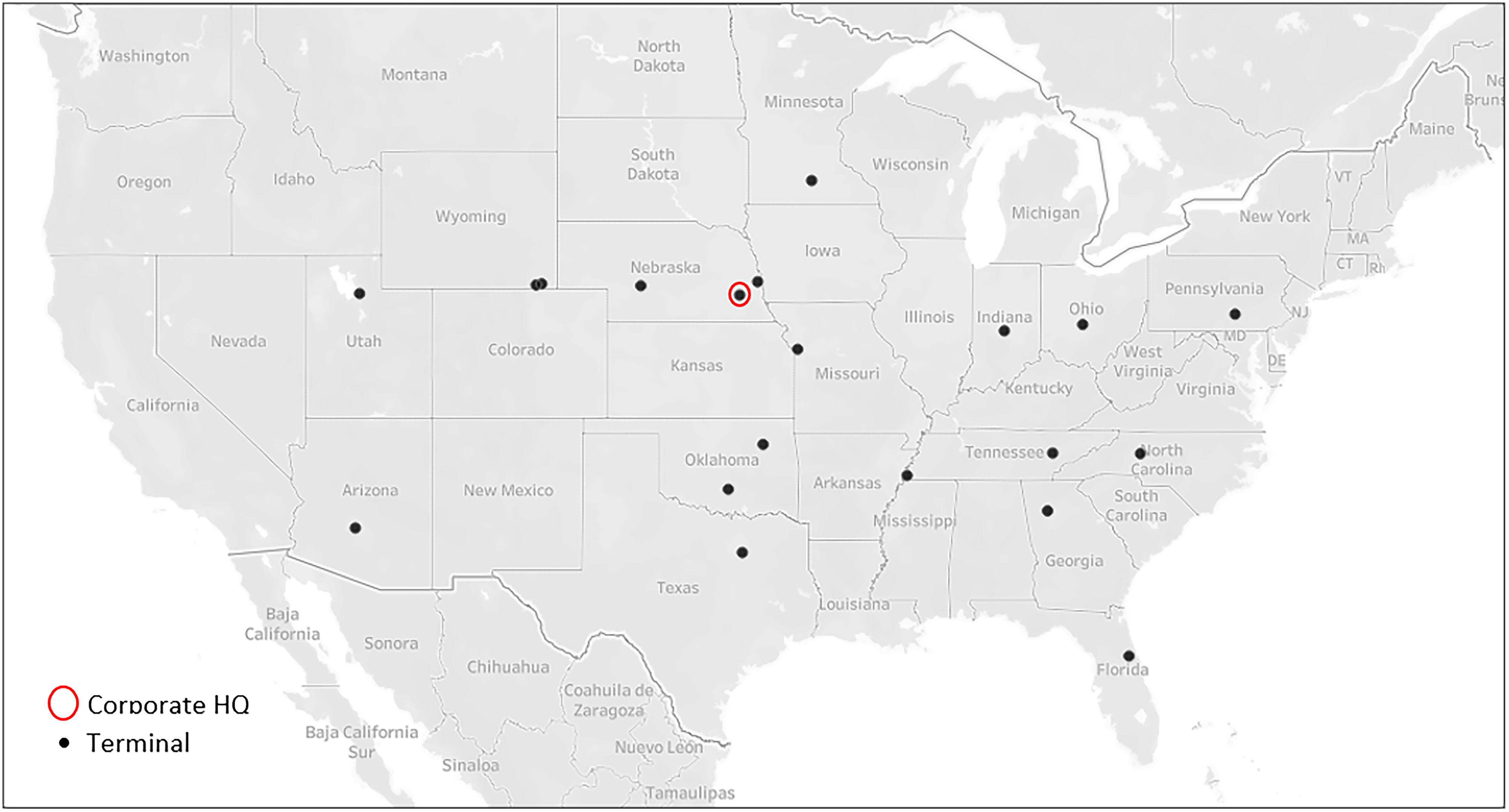 Terminals Locations Case—Locating a Truck Terminal in Texas | INFORMS Transactions on Education