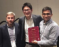 Committee chair Senay Solak, Chiwei Yan and section chair Vikrant Vaze (l-r).