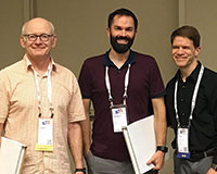 Awardees James Burke, Frank Curtis and ICS chair Cole Smith (l-r).