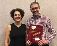 MSOM President Wedad Elmaghraby and Ilan Lobel (l-r).