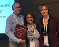 Camilo Ortiz-Astorquiza, committee member Bahar Yetis Kara and committee chair Monica Gentili (l-r).