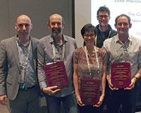 Tom van Woensel (TSL president), Martin Savelsbergh, Natashia Boland, Luke Marshall and Mike Hewitt (l-r).