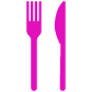pink utensils
