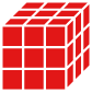 red rubiks cube