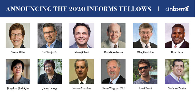 INFORMS names 2020 Fellows class | ORMS Today News