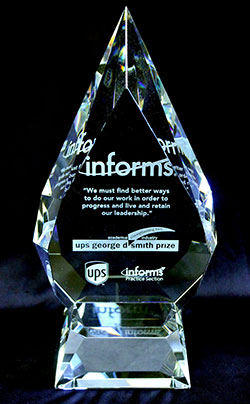 INFORMS Prize trophy awarded to UPS