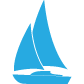 light blue sailboat