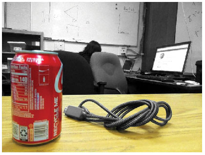 Workspace image taken by the Raspberry Pi 5
