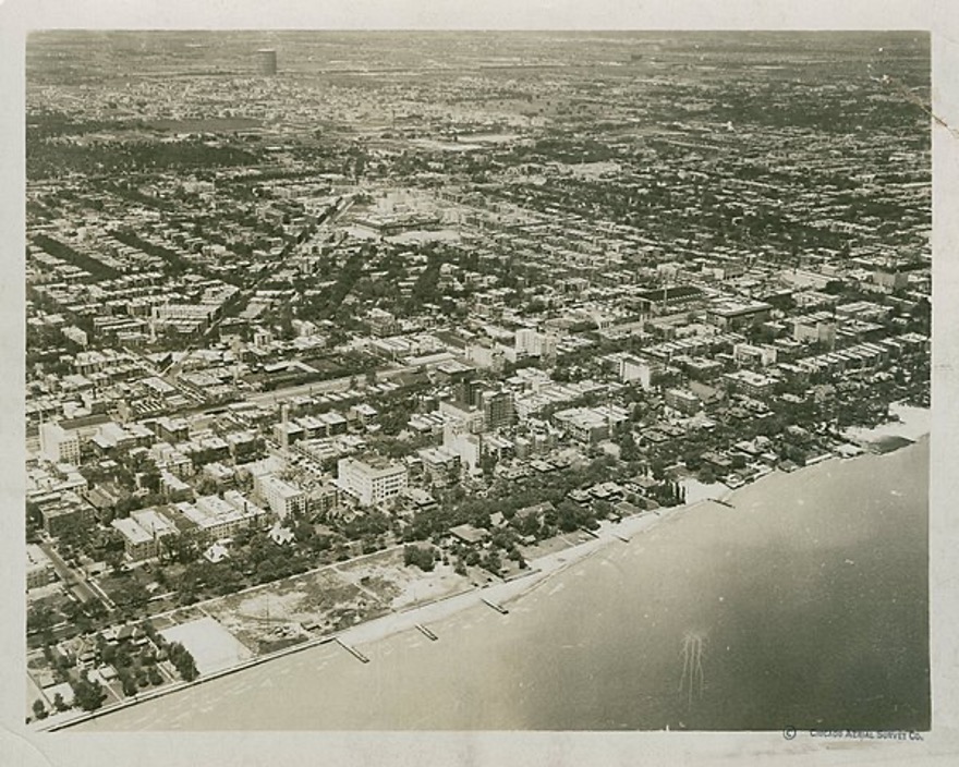 aerial view of Chicago in 1927