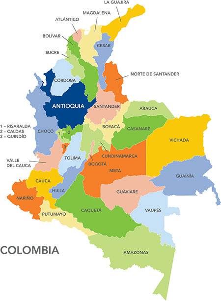map of Colombia