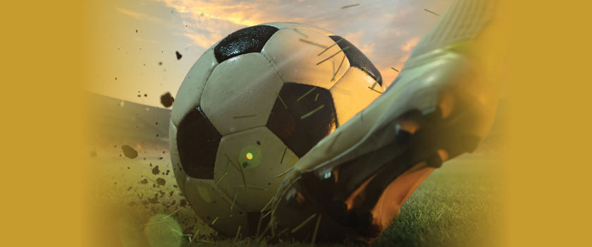World cup soccer star getting ready to make a goal
